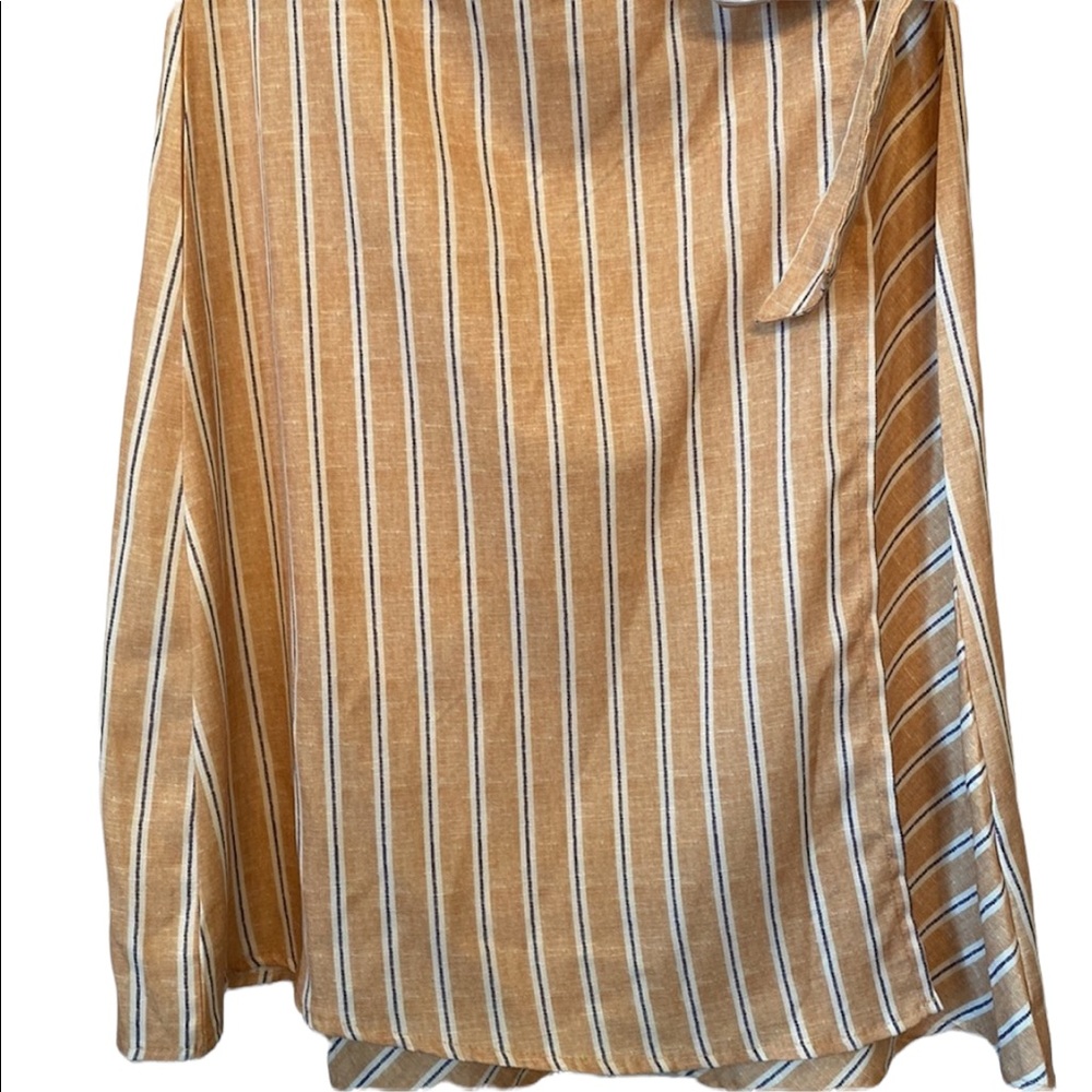 Pink Ripple Camel Striped Zip Back Dress - Picture 4 of 13